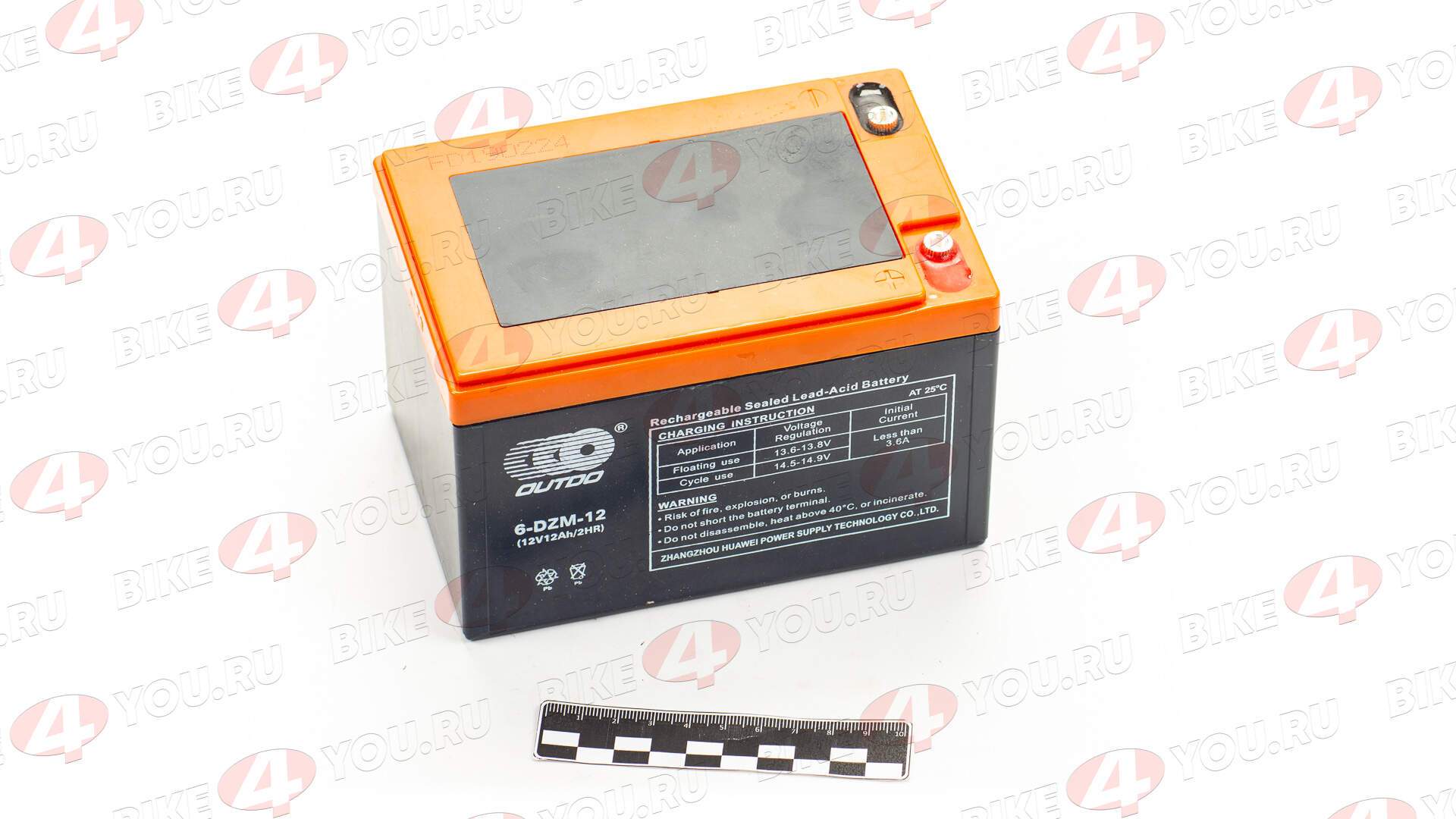 АКБ 12V 14A-ч (10HR)  6-DZM-10 для ATV E001/E002/E004/E005 
